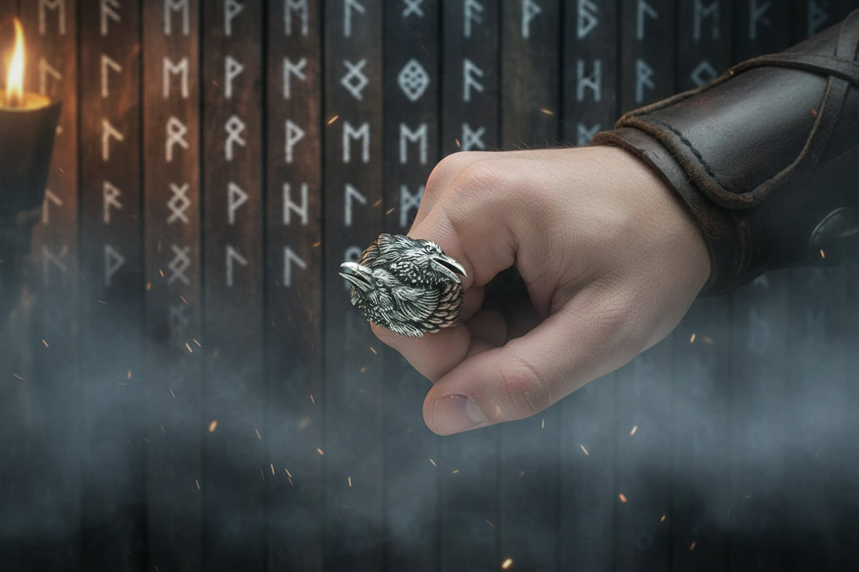 Crow Ring - Sorceress Sanctuary Silver / 6-Silver / 7-Silver / 8-Silver / 9-Silver / 10