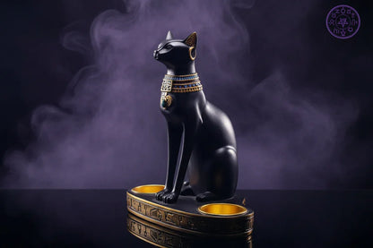 Egyptian Cat Holder - Sorceress Sanctuary Black