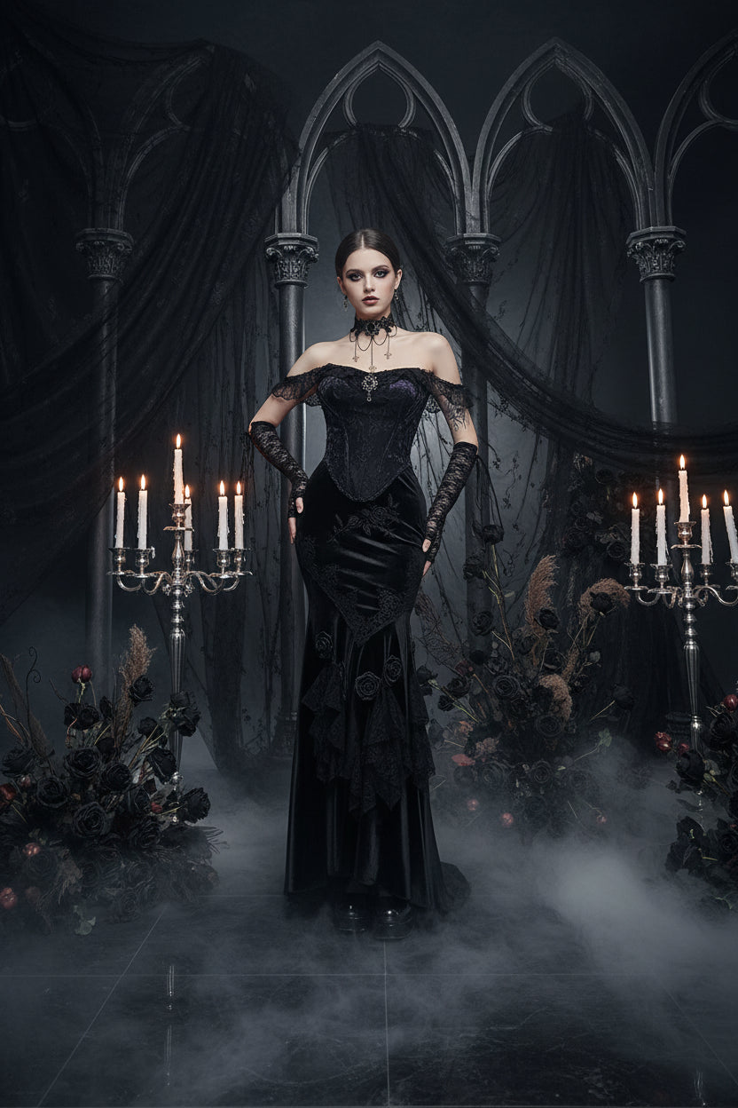 Fishtail Skirt - Sorceress Sanctuary Black / S-Black / M-Black / L