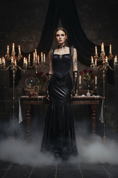 Fishtail Skirt - Sorceress Sanctuary Black / S-Black / M-Black / L