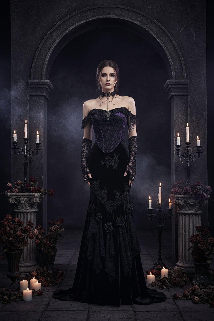 Fishtail Skirt - Sorceress Sanctuary Black / S-Black / M-Black / L