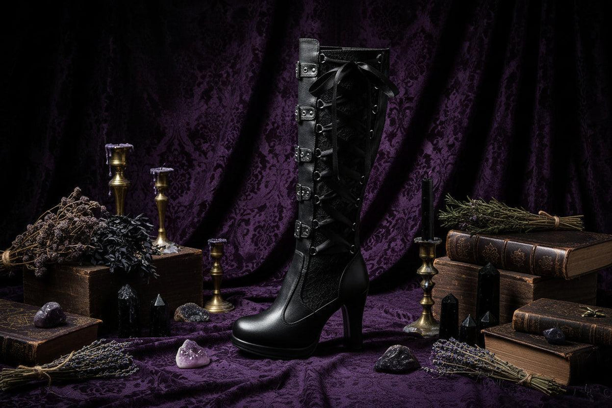 Elegant Knight Boots - Sorceress Sanctuary Black / 34-Black / 35-Black / 36-Black / 37-Black / 38