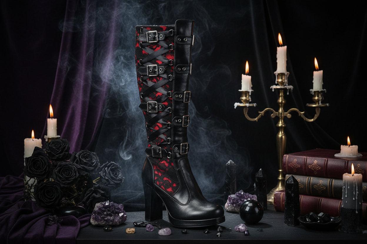 Elegant Knight Boots - Sorceress Sanctuary Black / 34-Black / 35-Black / 36-Black / 37-Black / 38