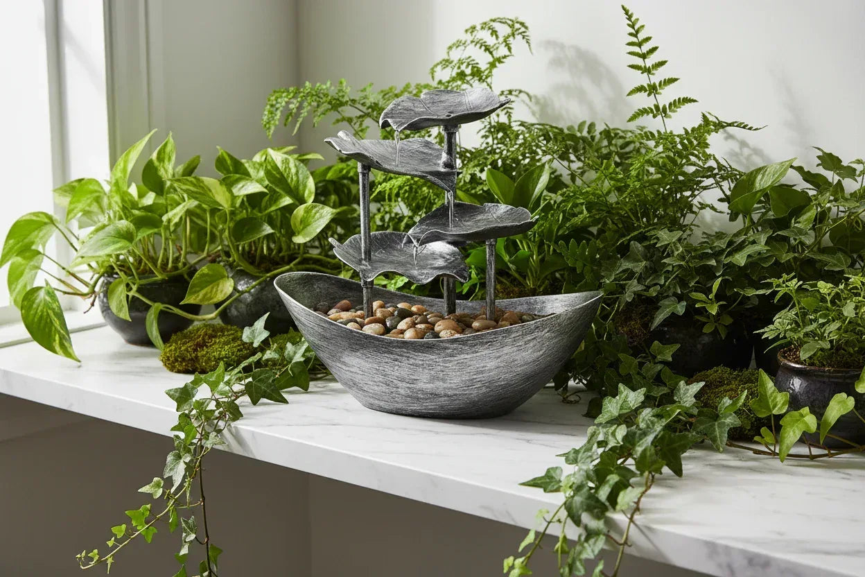 Elegant Lotus Fountain - Sorceress Sanctuary New Iron Bronze-Silver-Bronze-Gold-New Iron Gold