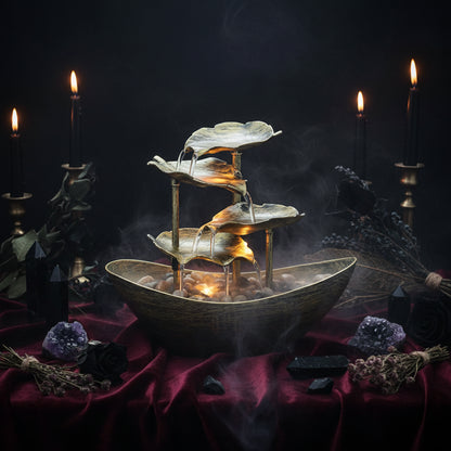 Elegant Lotus Fountain - Sorceress Sanctuary New Iron Bronze-Silver-Bronze-Gold-New Iron Gold