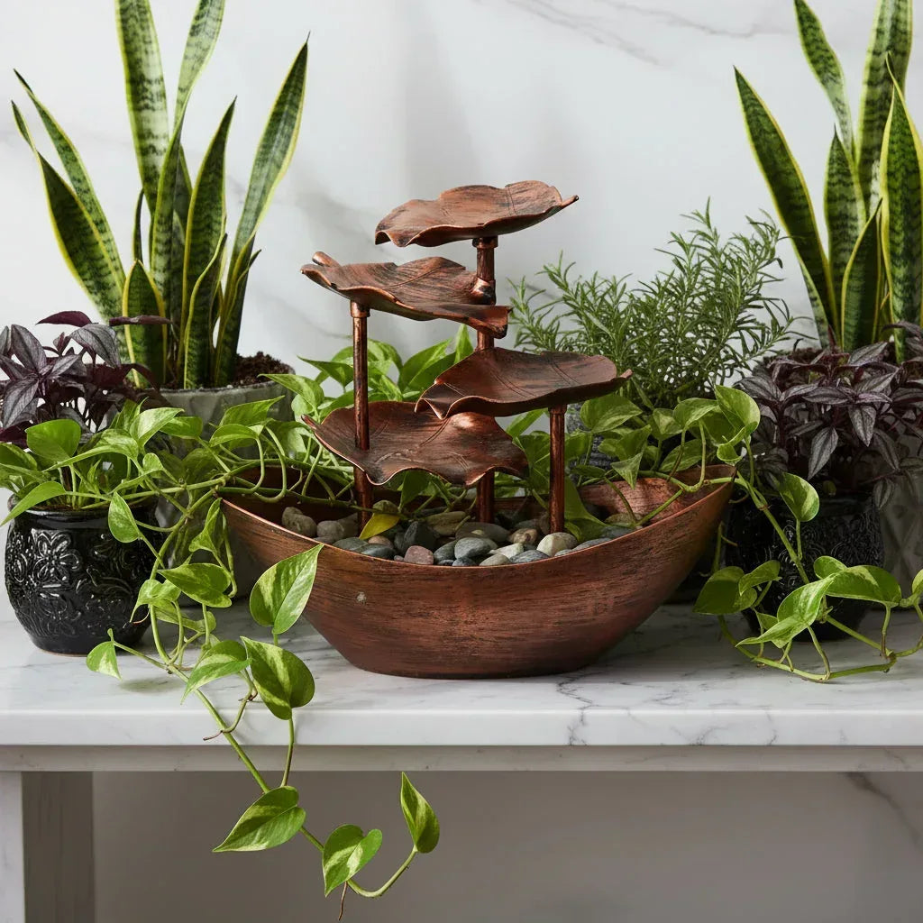 Elegant Lotus Fountain - Sorceress Sanctuary New Iron Bronze-Silver-Bronze-Gold-New Iron Gold