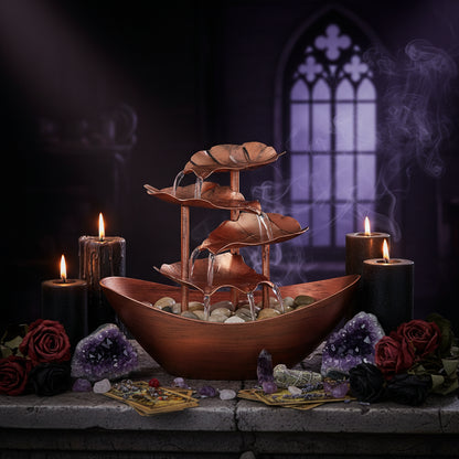 Elegant Lotus Fountain - Sorceress Sanctuary New Iron Bronze-Silver-Bronze-Gold-New Iron Gold