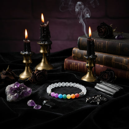 Elephant Chakra Bracelet - Sorceress Sanctuary White