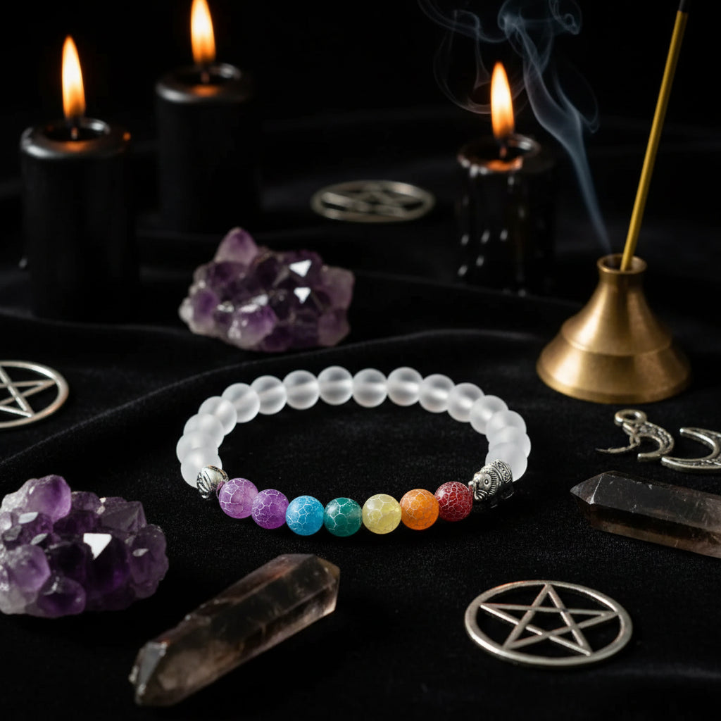 Elephant Chakra Bracelet - Sorceress Sanctuary White