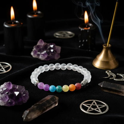 Elephant Chakra Bracelet - Sorceress Sanctuary White