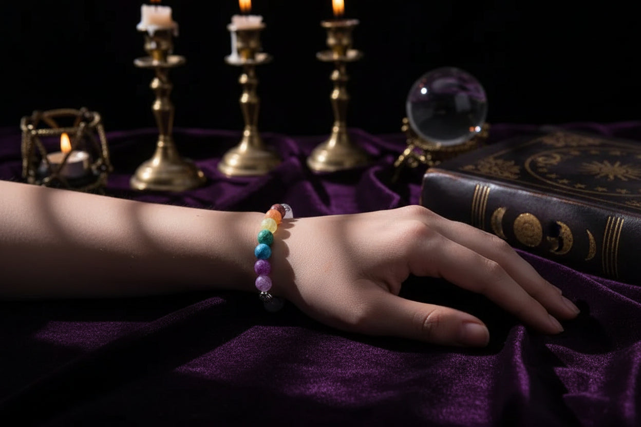 Elephant Chakra Bracelet - Sorceress Sanctuary White