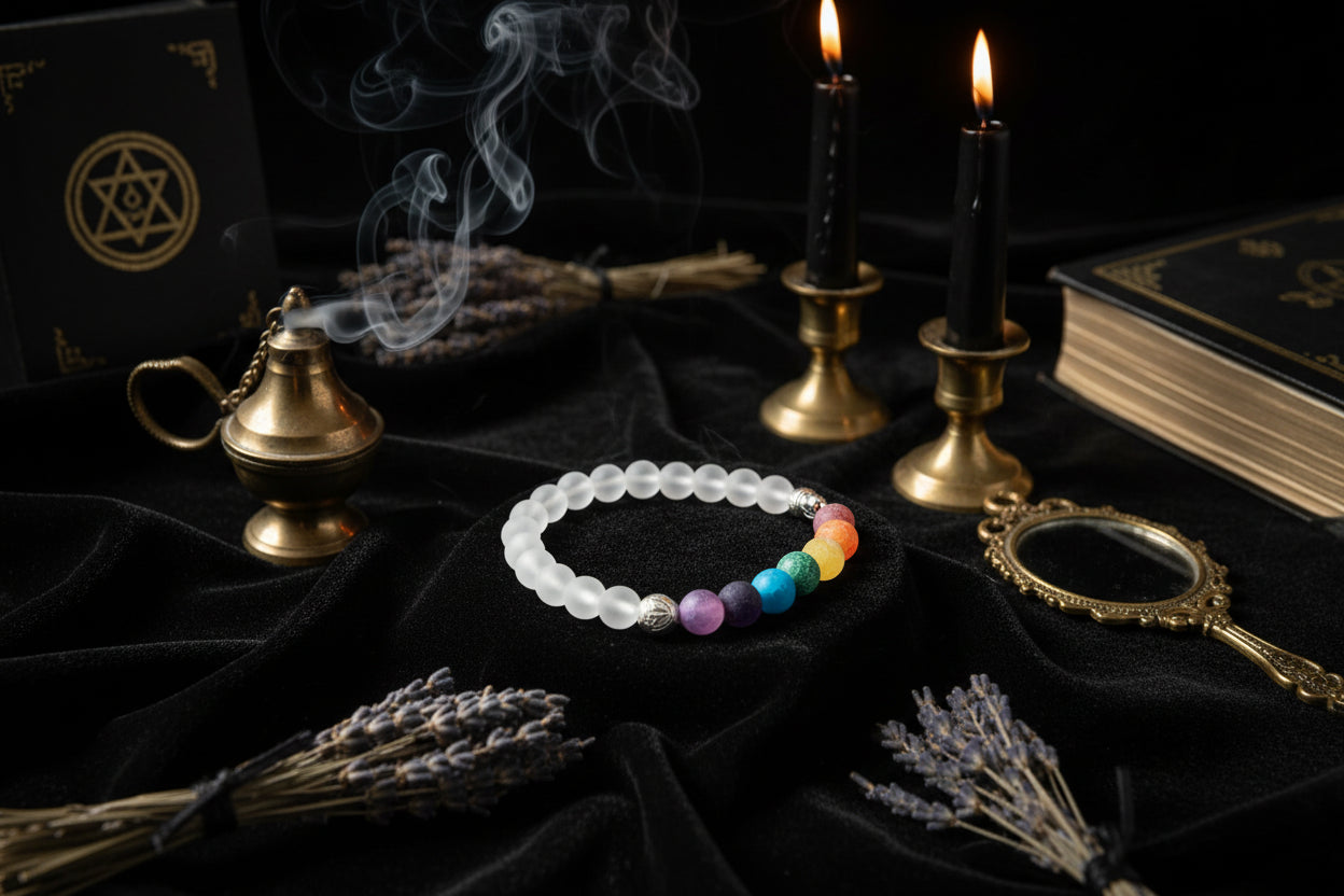 Elephant Chakra Bracelet - Sorceress Sanctuary White