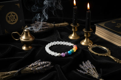 Elephant Chakra Bracelet - Sorceress Sanctuary White