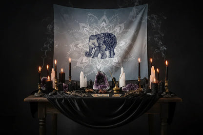 Elephant Mandala Tapestry - Sorceress Sanctuary 150x100cm-150x130cm