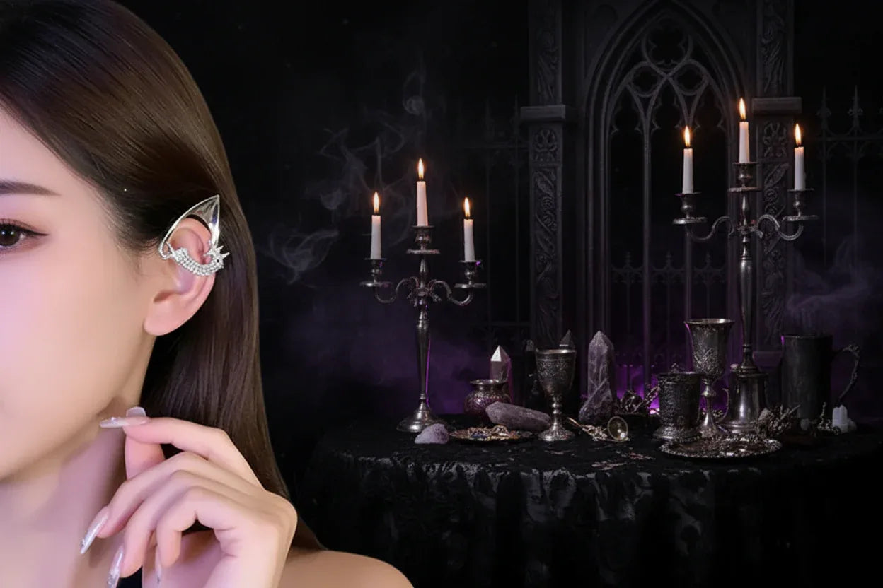 Elf Cuff Earrings - Sorceress Sanctuary Silvery / 1 PC Left-Silvery / 1 PC Right-Silvery / 1 Pair