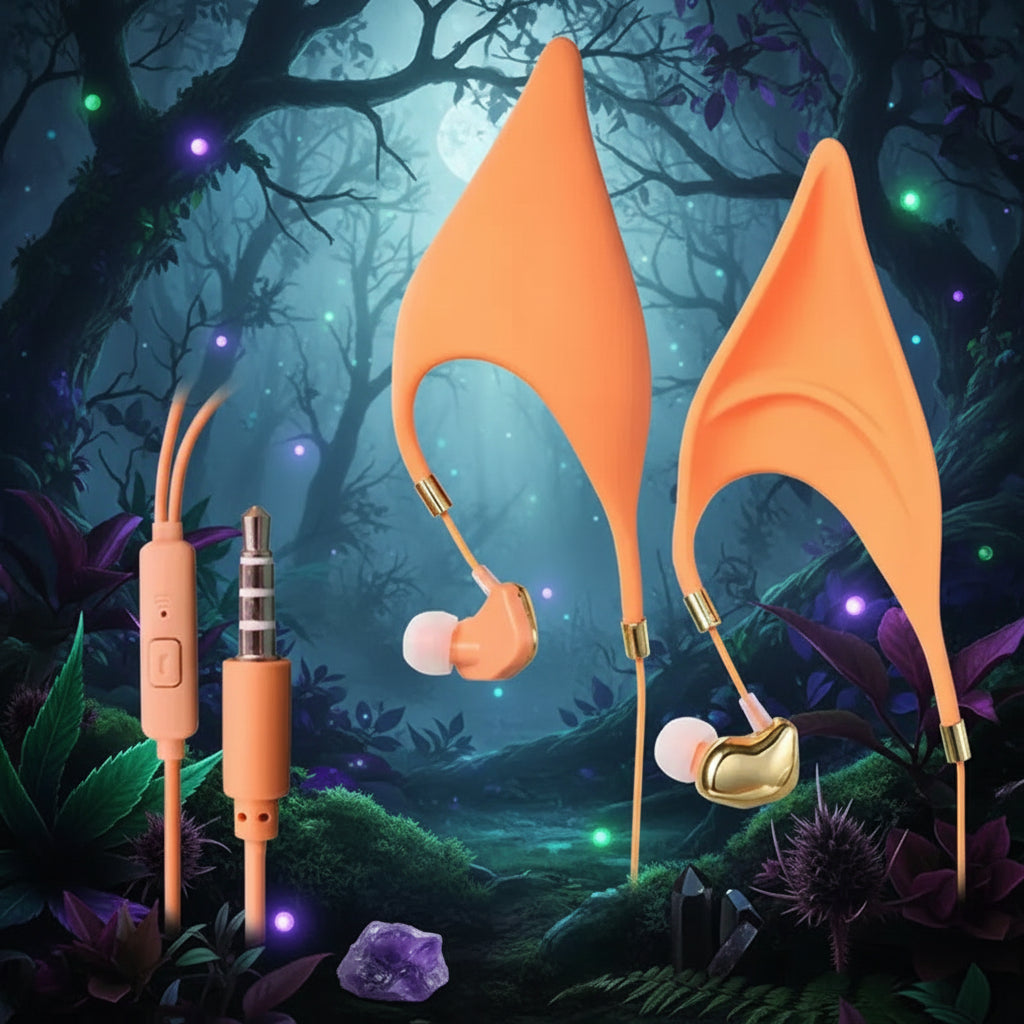 Elf Ear Headphones - Sorceress Sanctuary Line-Yellow+Bluetooth