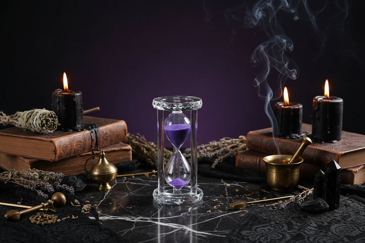 Enchanted Crystal Hourglass - Sorceress Sanctuary Lovely powder (15 minutes)-Lovely powder (30 minutes)-Lovely powder (60 minutes)-Dream Blue (15 minutes)-Dream Blue (30 minutes)
