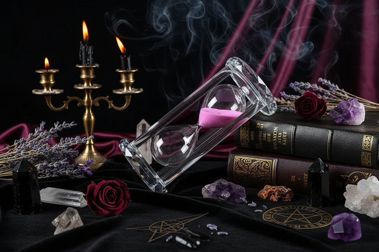 Enchanted Crystal Hourglass - Sorceress Sanctuary Lovely powder (15 minutes)-Lovely powder (30 minutes)-Lovely powder (60 minutes)-Dream Blue (15 minutes)-Dream Blue (30 minutes)