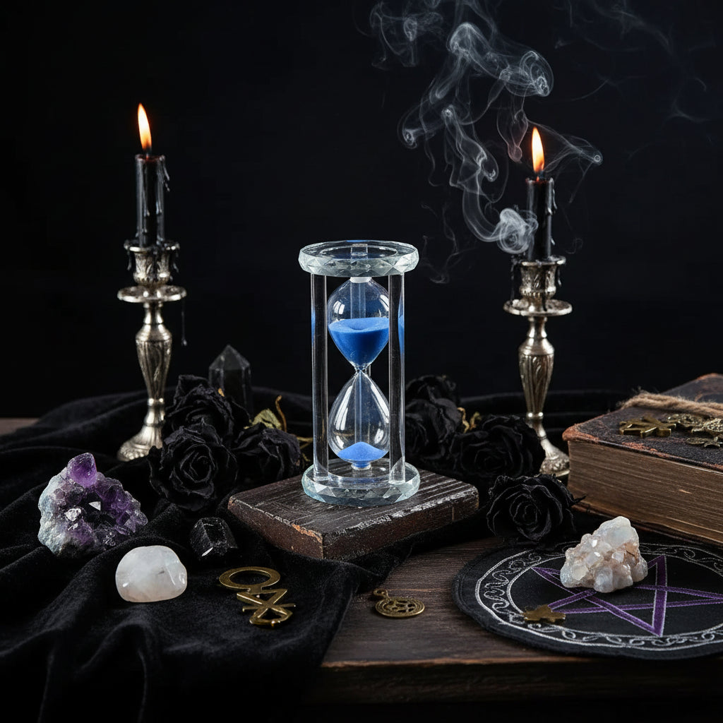 Enchanted Crystal Hourglass - Sorceress Sanctuary Lovely powder (15 minutes)-Lovely powder (30 minutes)-Lovely powder (60 minutes)-Dream Blue (15 minutes)-Dream Blue (30 minutes)