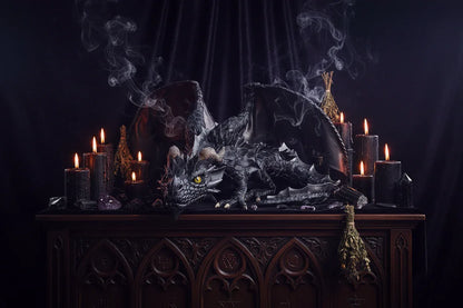 Enchanted Dragon Statue - Sorceress Sanctuary Crouching Dragon