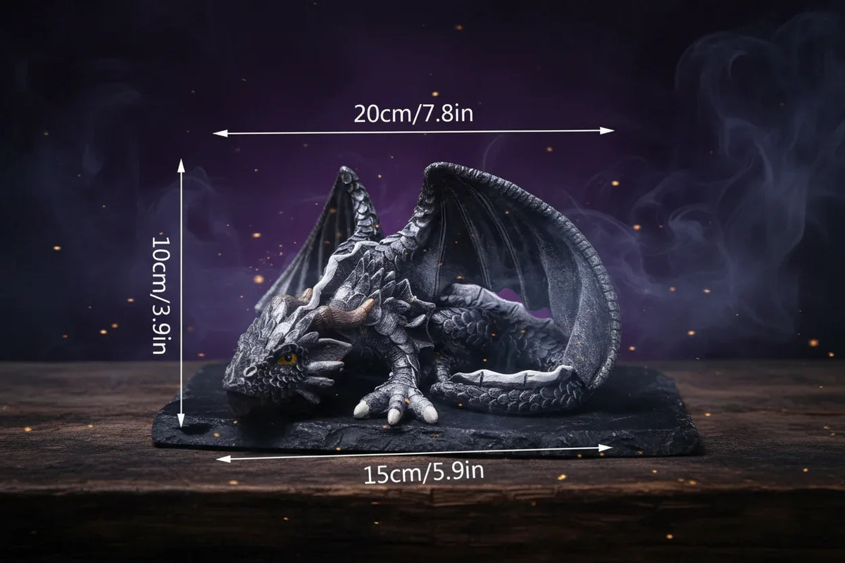Enchanted Dragon Statue - Sorceress Sanctuary Crouching Dragon