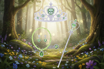 Enchanted Fairy Dress - Sorceress Sanctuary Dress + Wings / 18M(90CM)-Dress + Wings / 2-3Y(100CM)-Dress + Wings / 4-5Y(110CM)-Dress + Wings / 6-7Y(120CM)-Dress + Wings / 8-9Y(130CM)