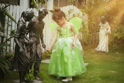 Enchanted Fairy Dress - Sorceress Sanctuary Dress + Wings / 18M(90CM)-Dress + Wings / 2-3Y(100CM)-Dress + Wings / 4-5Y(110CM)-Dress + Wings / 6-7Y(120CM)-Dress + Wings / 8-9Y(130CM)