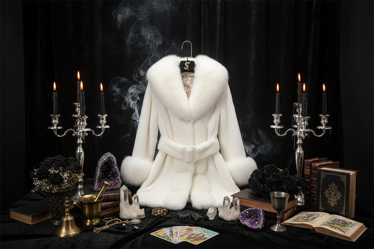 Enchanted Winter Coat - Sorceress Sanctuary White / S-White / M-White / L-White / XL-White / 2XL