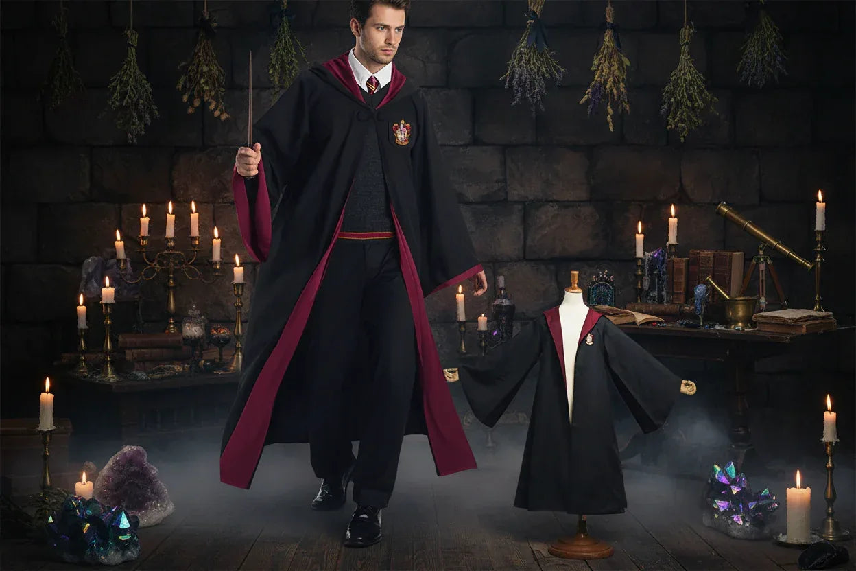 Enchanted Wizard Robe - Sorceress Sanctuary Red Gran Lion House / S-Red Gran Lion House / M-Red Gran Lion House / L-Green Slay Snake Yard / S-Green Slay Snake Yard / M