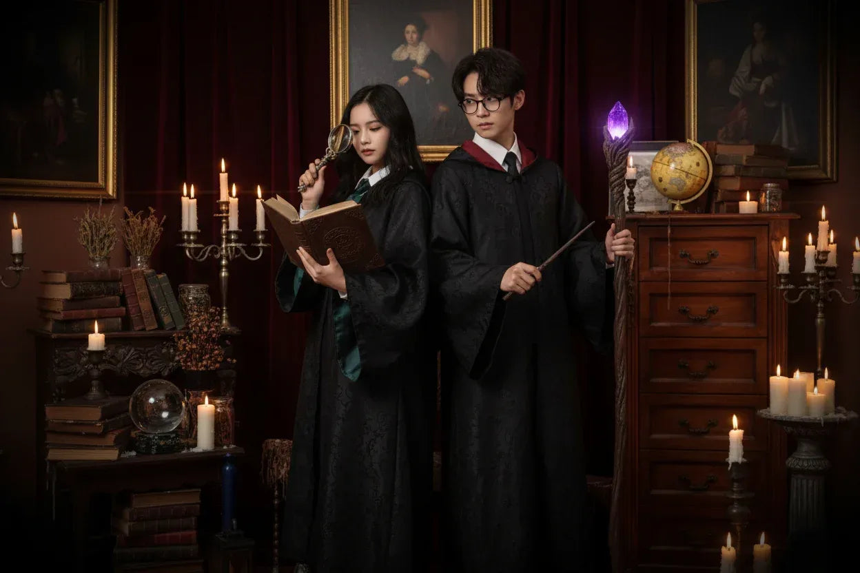 Enchanted Wizard Robe - Sorceress Sanctuary Red Gran Lion House / S-Red Gran Lion House / M-Red Gran Lion House / L-Green Slay Snake Yard / S-Green Slay Snake Yard / M