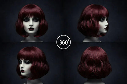 Enchantress Wig - Sorceress Sanctuary Wine Red