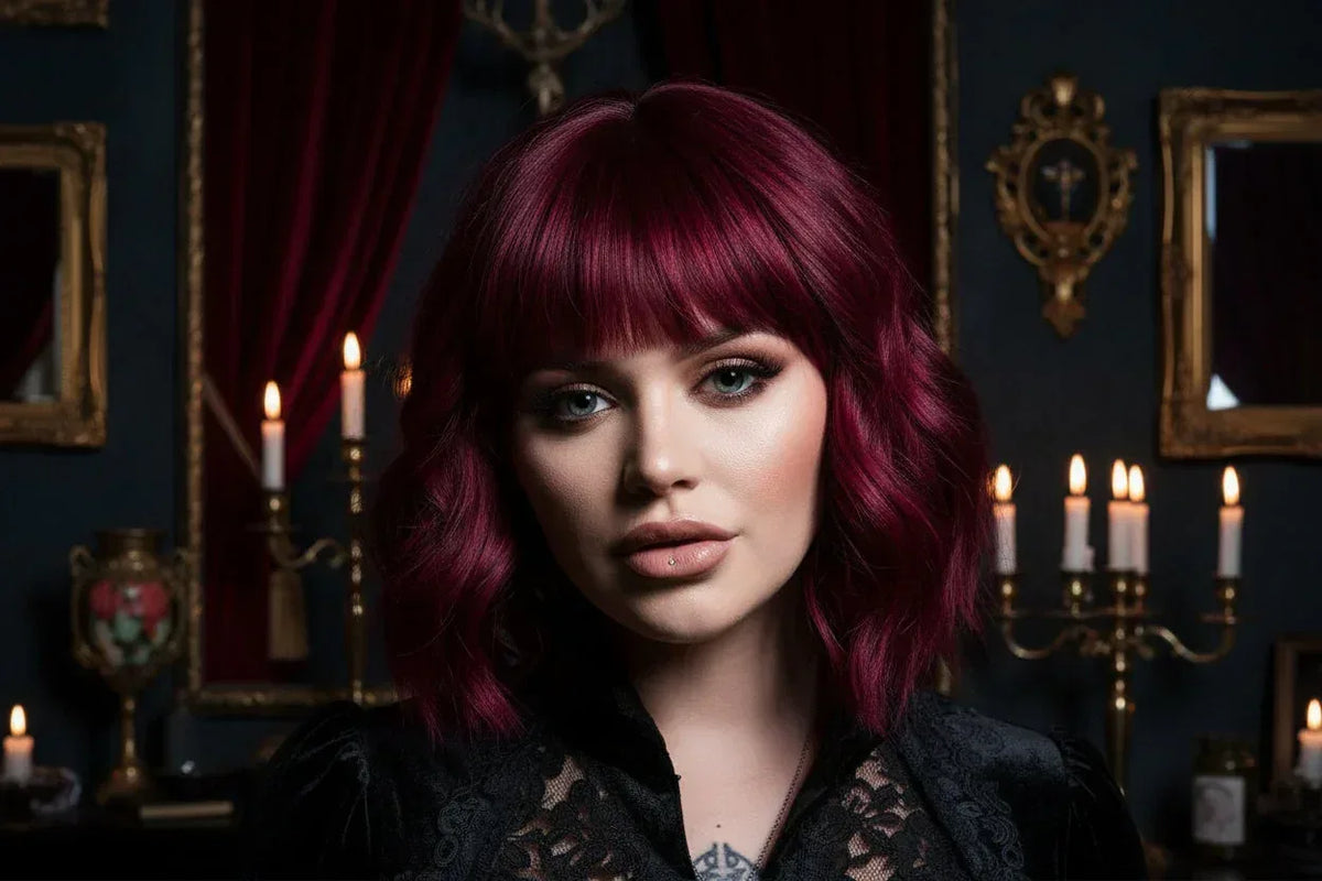 Enchantress Wig - Sorceress Sanctuary Wine Red