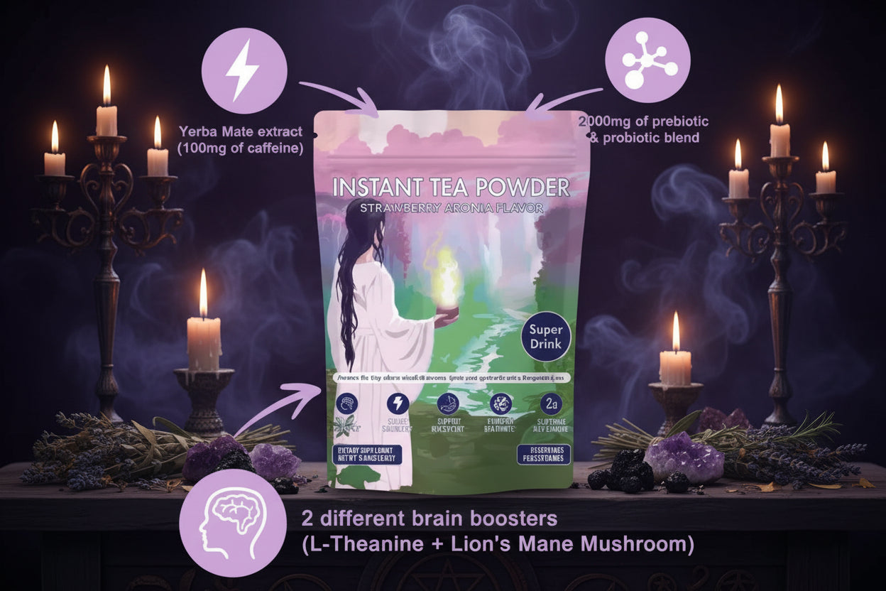 Energy Tea - Sorceress Sanctuary Speach mango 330g-Strawberry Matcha Flavor 330g-Strawberry match flavor 330g