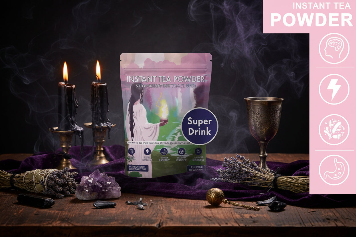 Energy Tea - Sorceress Sanctuary Speach mango 330g-Strawberry Matcha Flavor 330g-Strawberry match flavor 330g