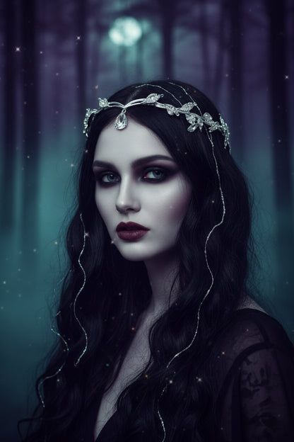 Ethereal Crystal Crown - Sorceress Sanctuary Silver-White-Gold