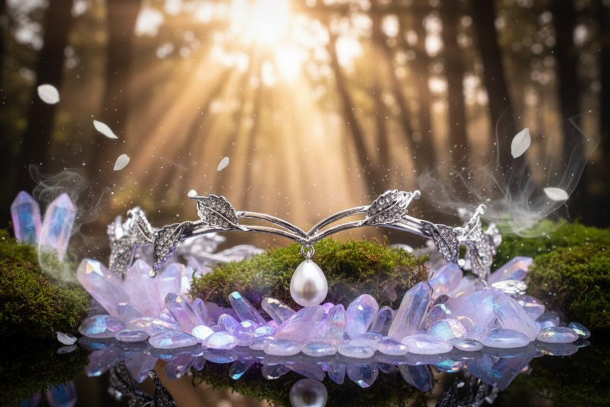 Ethereal Crystal Crown - Sorceress Sanctuary Silver-White-Gold