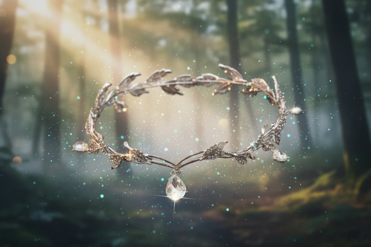 Ethereal Crystal Crown - Sorceress Sanctuary Silver-White-Gold