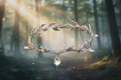 Ethereal Crystal Crown - Sorceress Sanctuary Silver-White-Gold