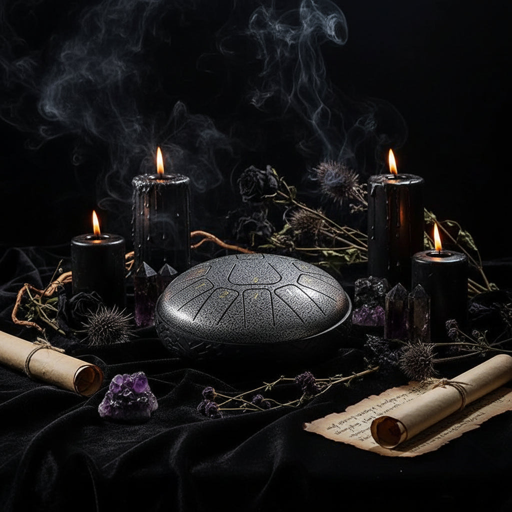 Ethereal Drum - Sorceress Sanctuary Silver-Blue-Black-Navy Blue