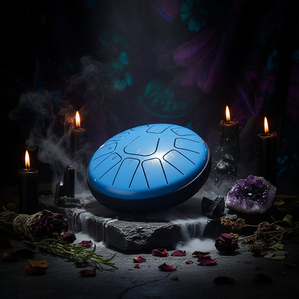 Ethereal Drum - Sorceress Sanctuary Silver-Blue-Black-Navy Blue