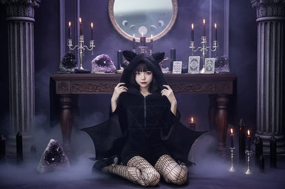 Evil Bat Romper - Sorceress Sanctuary Hooded outfit / M-Hooded outfit / L-Hooded outfit / XL-Hooded outfit / XXL