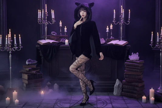 Evil Bat Romper - Sorceress Sanctuary Hooded outfit / M-Hooded outfit / L-Hooded outfit / XL-Hooded outfit / XXL
