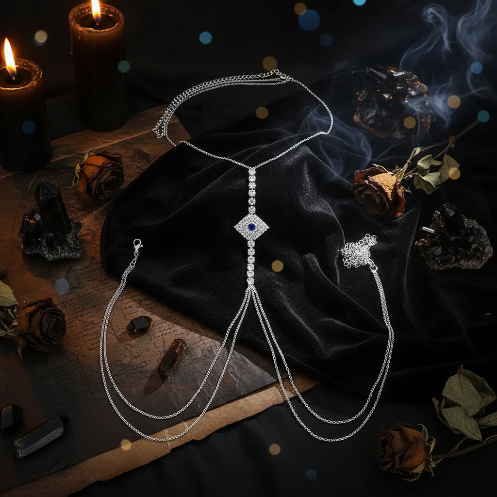 Evil Eye Body Chain - Sorceress Sanctuary Silver-Gold