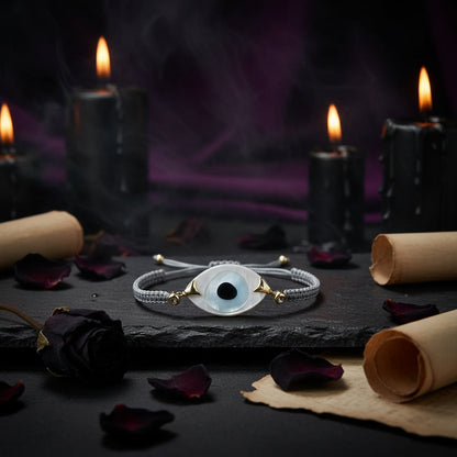 Bohemian Ethnic Evil Eye Bracelet - Sorceress Sanctuary Grey-Yellow-Black-Dark Grey-Black Pink
