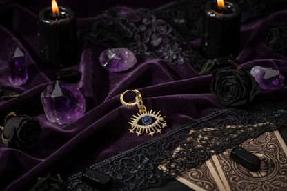 Evil Eye Earrings - Sorceress Sanctuary Platinum-Gold