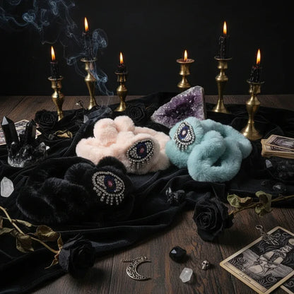 Evil Eye Slippers - Sorceress Sanctuary Black / 37-Blue / 36-Blue / 38-Blue / 37-Beige / 39