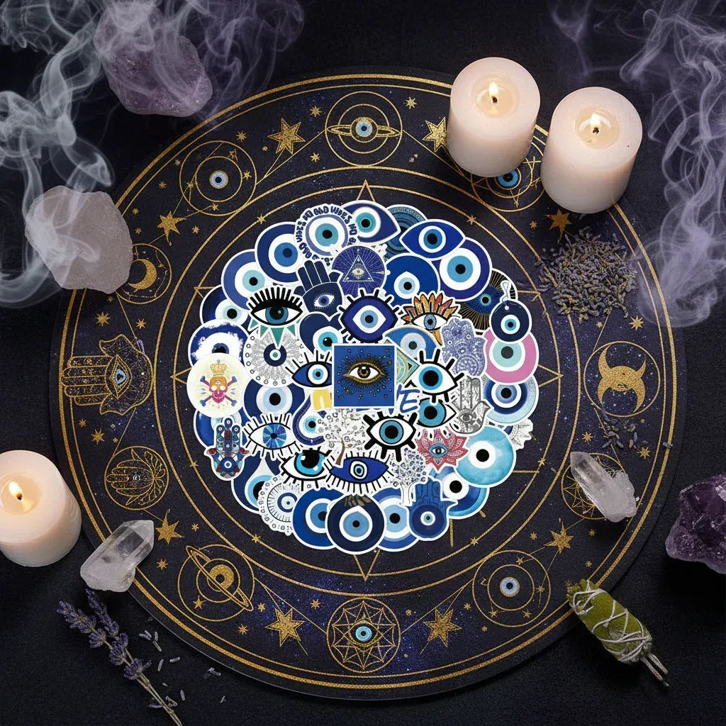 Evil Eye Stickers - Sorceress Sanctuary Evil Eye  / 50 PCS/Bag