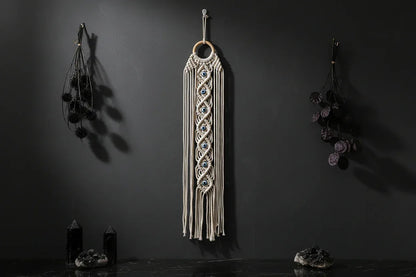 Evil Eye Wall Tassel - Sorceress Sanctuary This White finished product / 14*70CM-Section B / 14*70CM