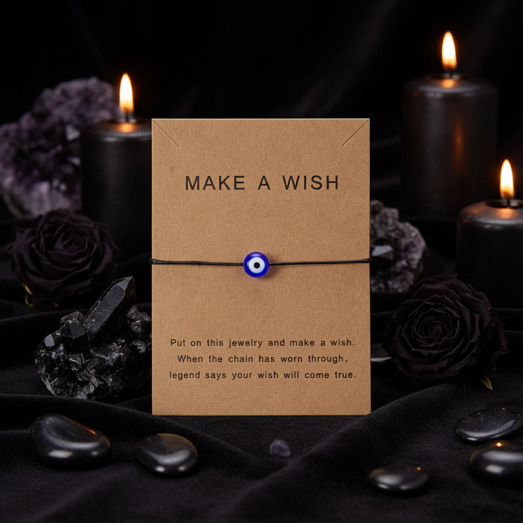 Evil Eye Wish Bracelet - Sorceress Sanctuary Black-Blue-Pink-Red-Fluorescent green