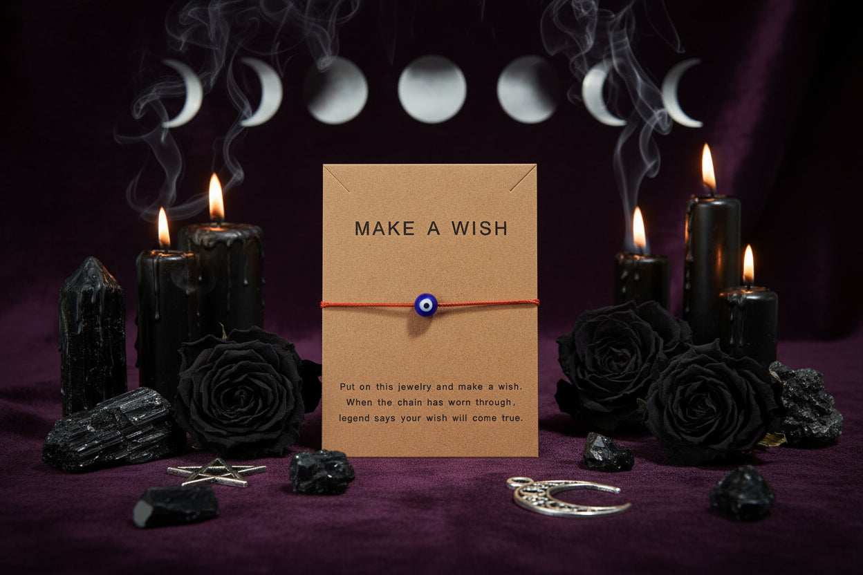 Evil Eye Wish Bracelet - Sorceress Sanctuary Black-Blue-Pink-Red-Fluorescent green